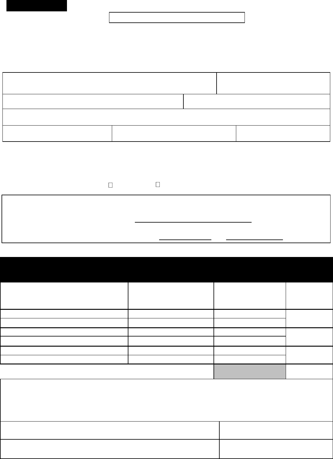 Employee information form in Word and Pdf formats