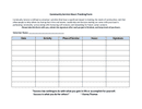 Community service hours tracking form page 1 preview