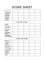 Score sheet template in Word and Pdf formats