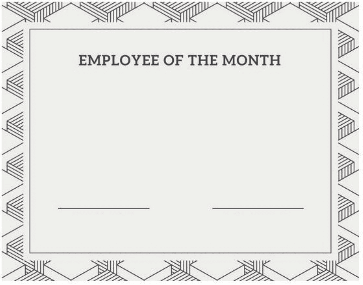 Employee of the month certificate in Word and Pdf formats