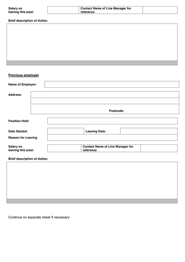 job application form template in word and pdf formats page 4 of 8