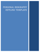 Personal biography template page 1 preview