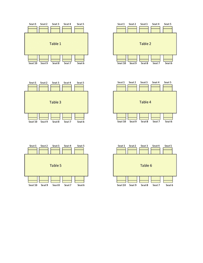 Wedding Seating Chart - download free documents for PDF, Word and Excel