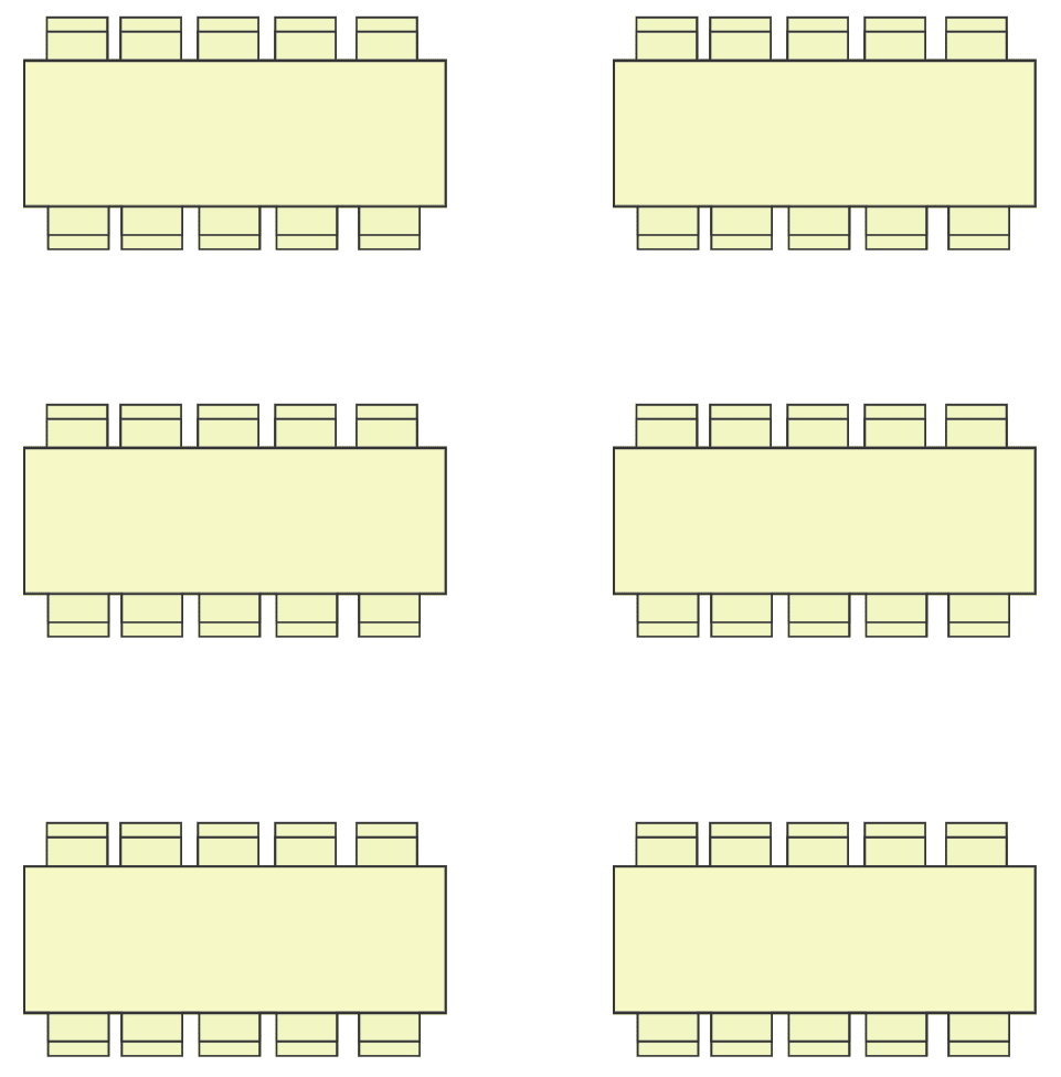 Classroom seating chart in Word and Pdf formats