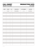 Call sheet template page 2 preview