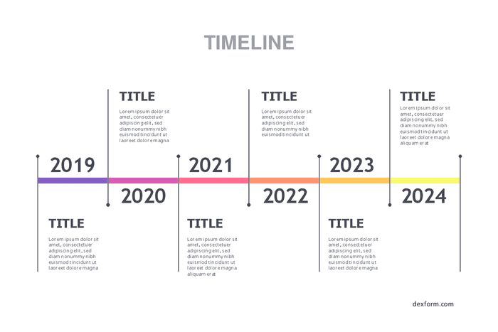 Timeline template in Word and Pdf formats