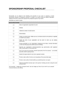Sponsorship Proposal Checklist page 1 preview