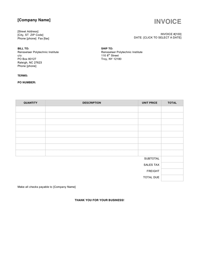 Sales Invoice download free documents for PDF, Word and Excel