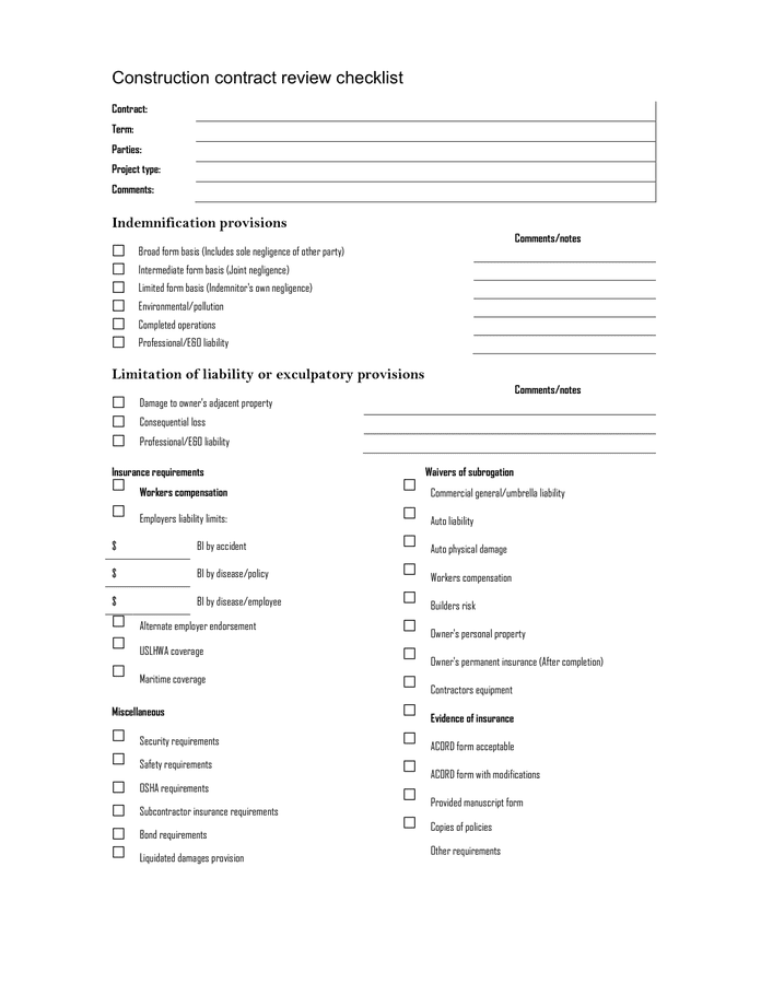 Construction Contract Template Download Free Documents For Pdf Word