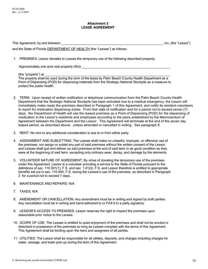 Memorandum of agreement in Word and Pdf formats - page 10 of 11