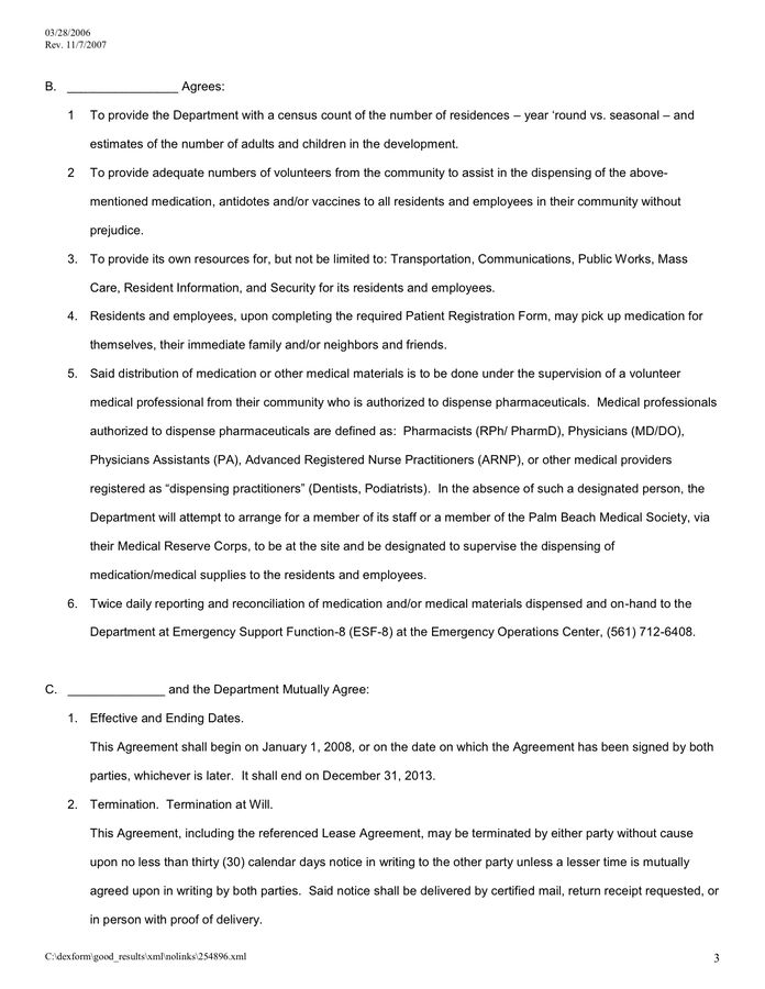 Memorandum of agreement in Word and Pdf formats - page 3 of 11