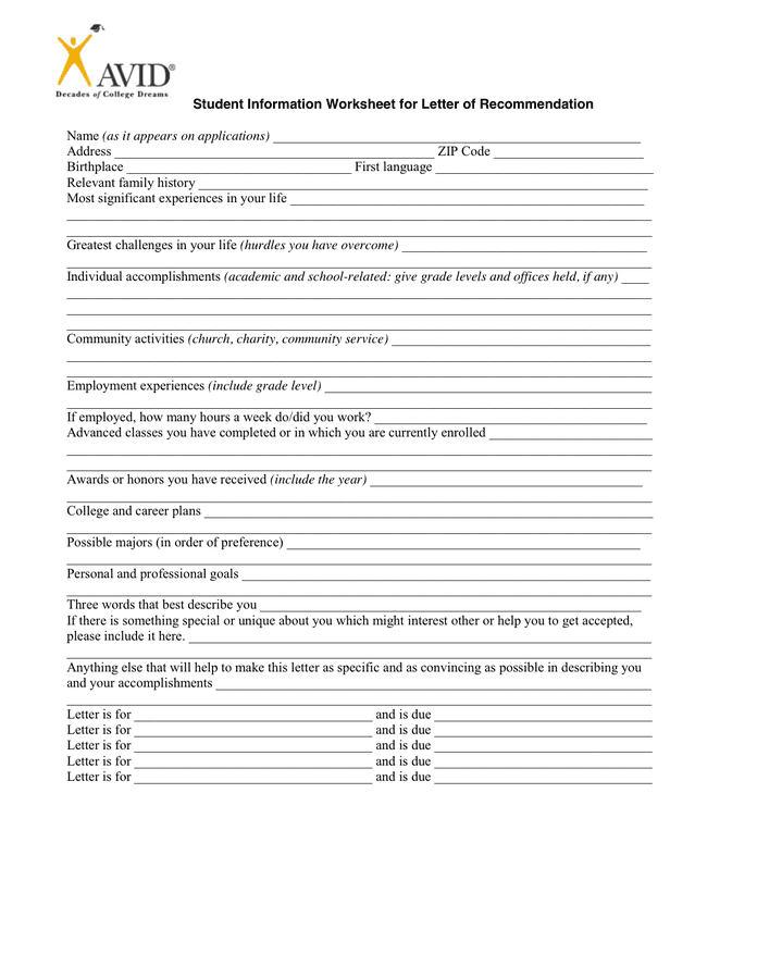 The Letter of Recommendation in Word and Pdf formats - page 2 of 2