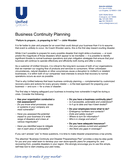 Retailer Business Continuity Plan Template page 1 preview