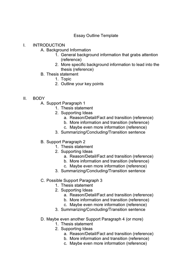 outline for essay copy and paste