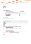 Financial Statement template page 2 preview