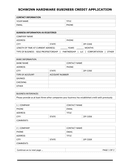 Credit Application Form page 1 preview