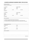 Credit Application Form page 2 preview