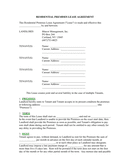 Residential house lease agreement page 1 preview
