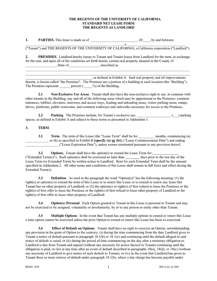 Lease Agreement in Word and Pdf formats - page 5 of 38