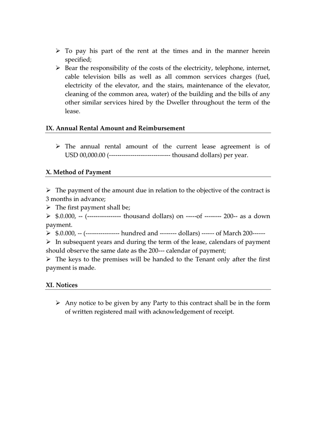 Lease agreement in Word and Pdf formats - page 4 of 5