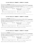 30 Day Notice Template - download free documents for PDF, Word and Excel
