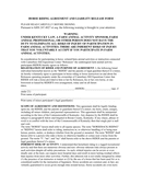 Horse riding agreement and liability release form page 1 preview