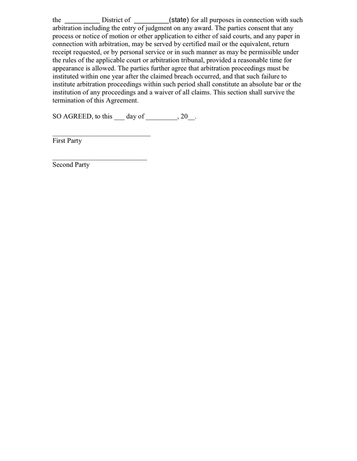 Indemnity Agreement In Word And Pdf Formats Page 2 Of 2 5090