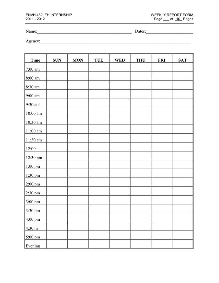 Daily Log Sheet in Word and Pdf formats