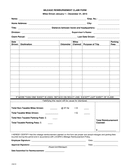 Mileage Reimbursement Form - download free documents for PDF, Word and ...