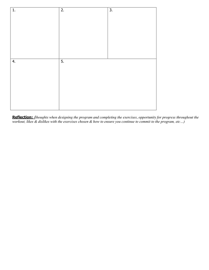Workout &amp; Exercise Log in Word and Pdf formats - page 3 of 3
