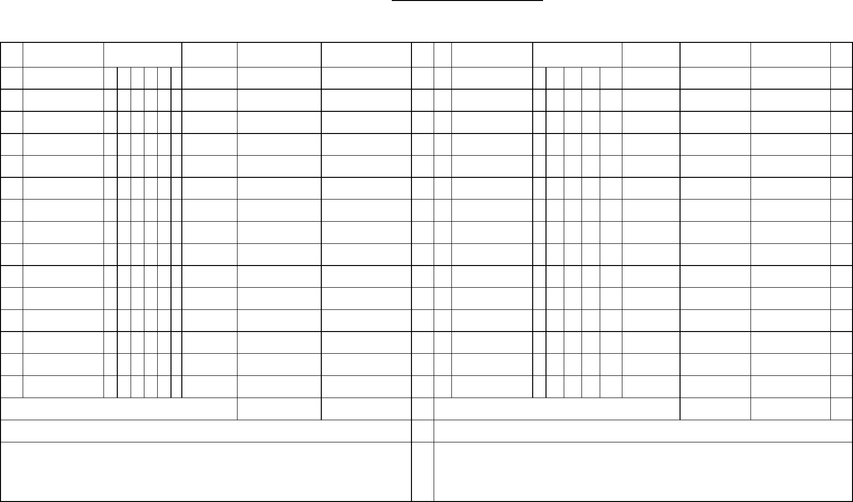 Back Alley Scoresheet Printable