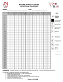 Menstrual Calendar - download free documents for PDF, Word and Excel