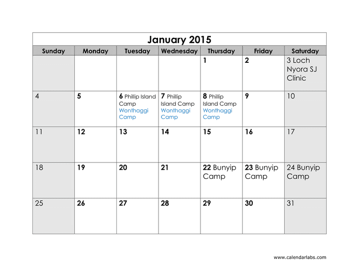 15 Yearly Calendar In Word And Pdf Formats