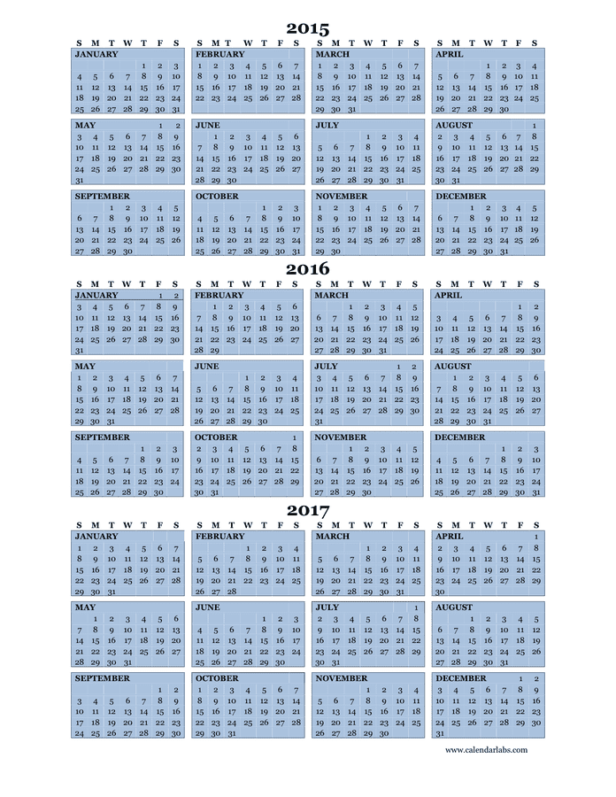 Yearly Calendar 2016 - download free documents for PDF, Word and Excel