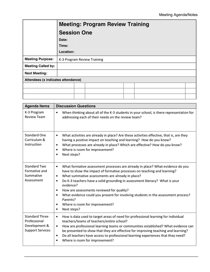 Training Agenda Template Download Free Documents For PDF Word And Excel