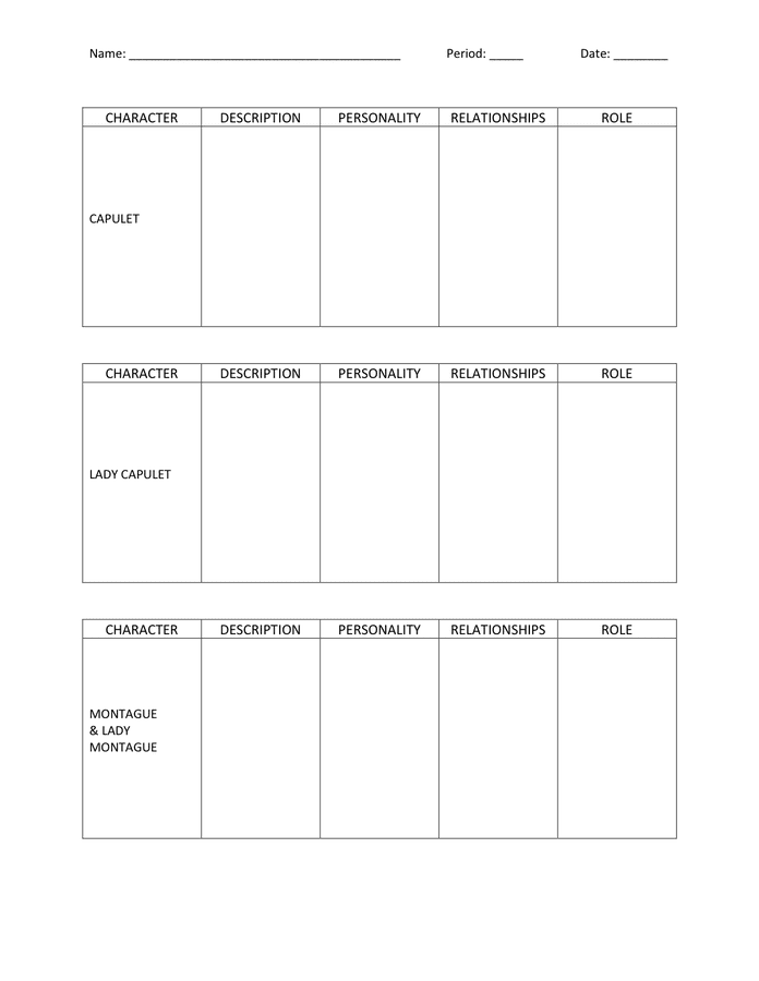 R&J Feelings Chart in Word and Pdf formats - page 4 of 6