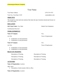 Chronological Resume Template page 1 preview
