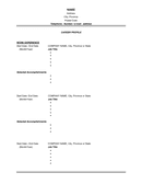 Resume Template General Chronological Format page 1 preview