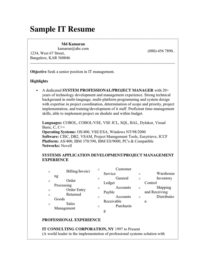 general resume template  download free documents for pdf