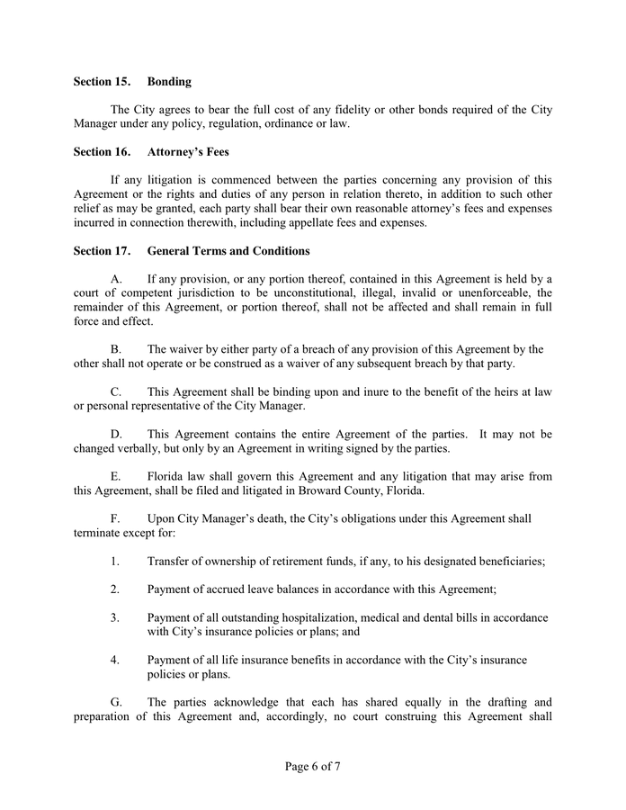 Employment agreement page 6