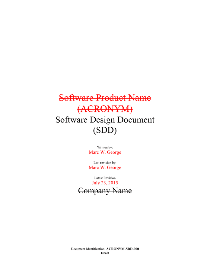 Software Design Document - Download Free Documents For PDF, Word And Excel