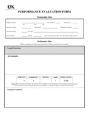 Performance evaluation form page 1 preview