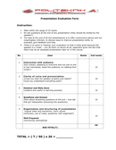 Presentation Evaluation Form page 1 preview