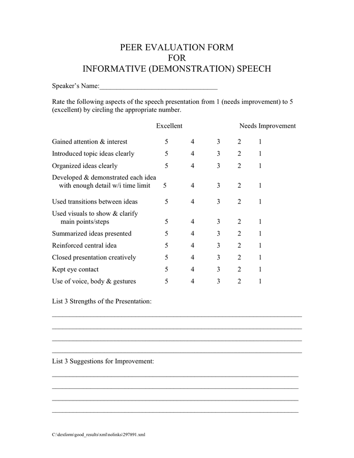 Peer Evaluation - download free documents for PDF, Word and Excel