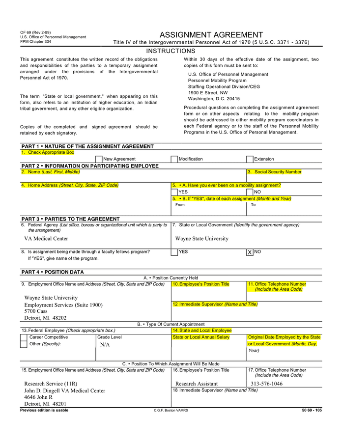 assignment agreement definition