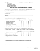 Workshop/In Service Evaluation Form page 1 preview