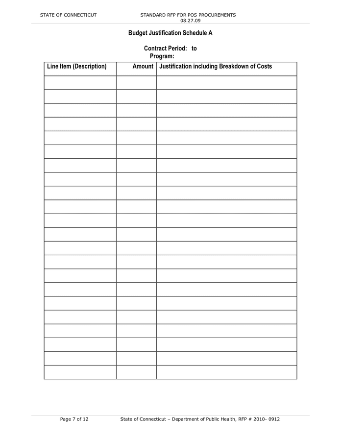 Request for proposal cover sheet in Word and Pdf formats - page 7 of 12