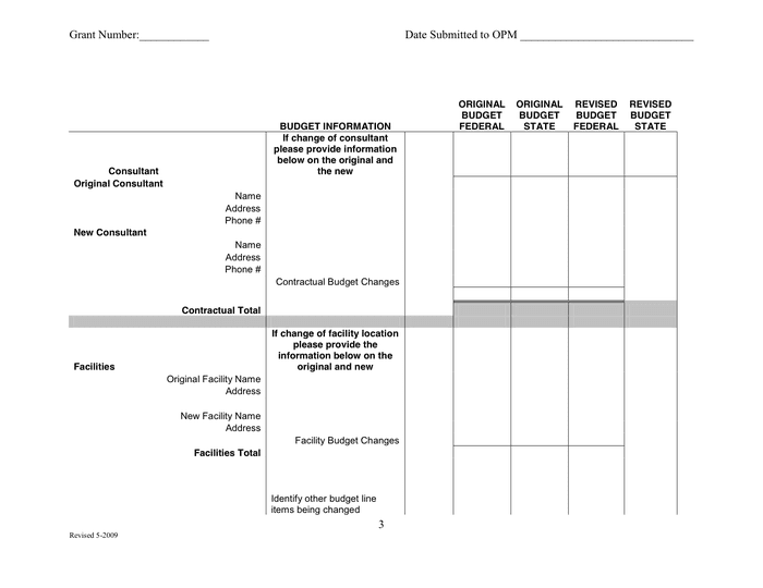 Revised project budget in Word and Pdf formats - page 3 of 4