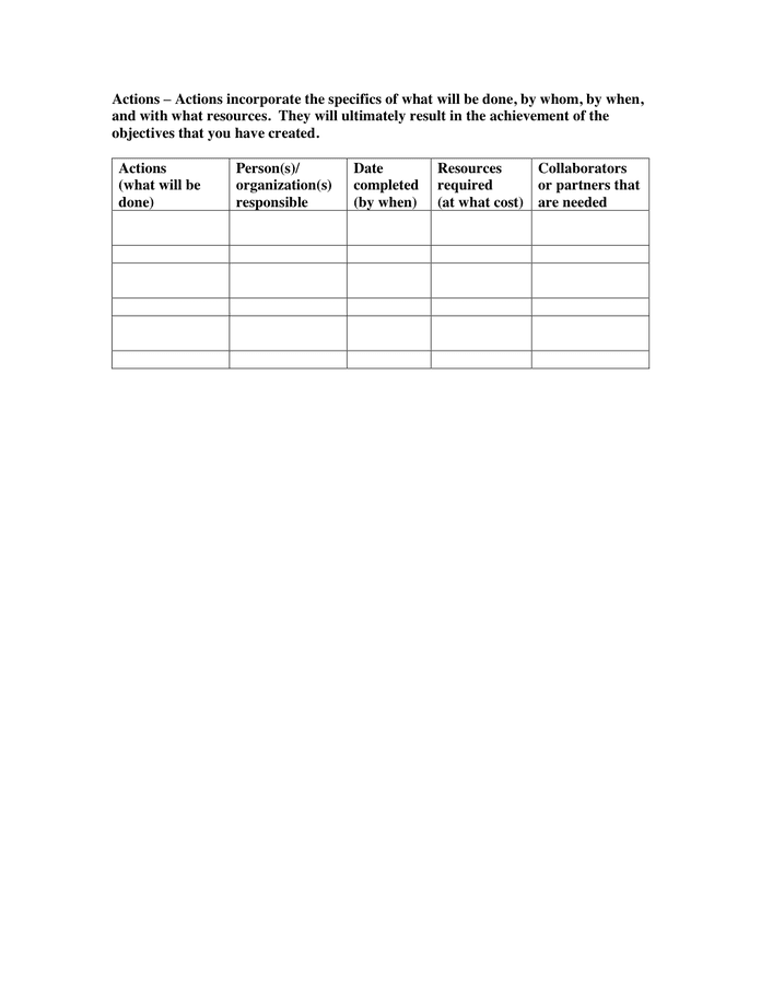 strategic-plan-of-action-form-in-word-and-pdf-formats-page-2-of-3