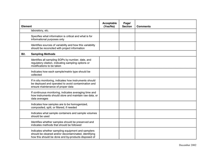 Project plan review checklist in Word and Pdf formats - page 5 of 11